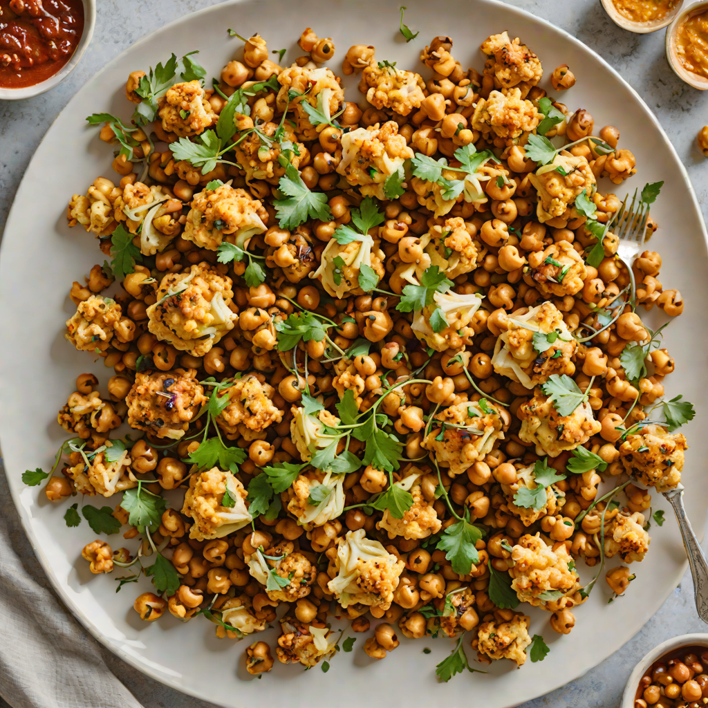 Sheet Pan Harissa-Roasted Cauliflower and Chickpeas