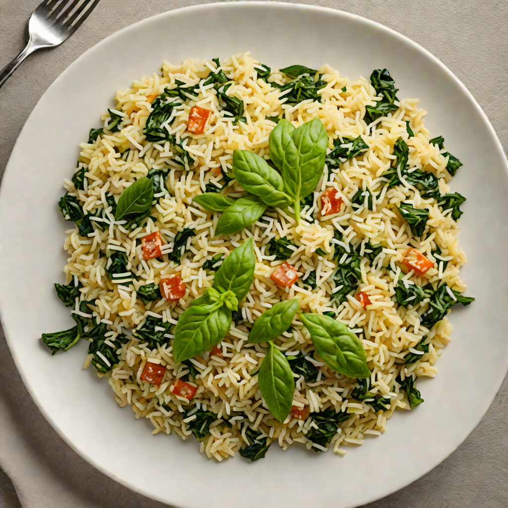Baked Italian-Style Herb Risotto with Parmesan and Spinach