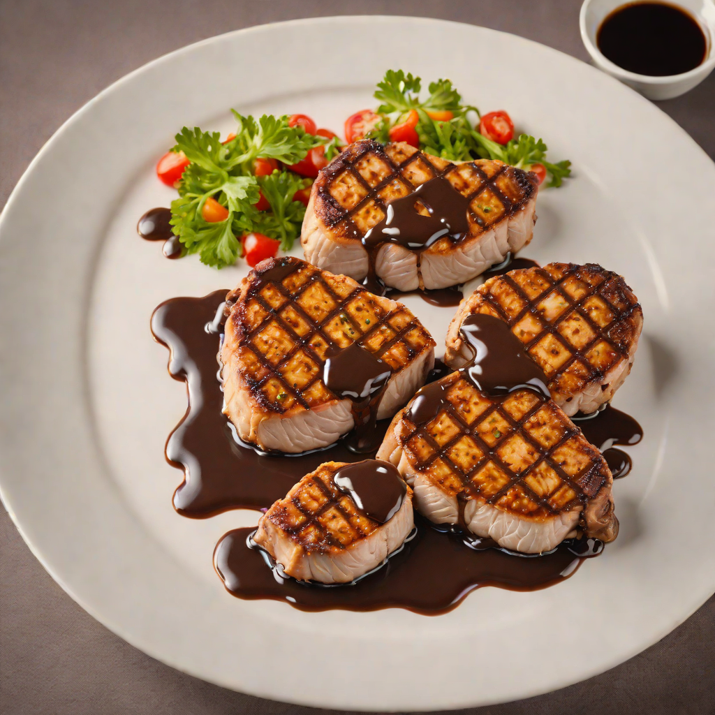 Pan-Seared Pork Chops with Bitter Chocolate and Coffee Sauce
