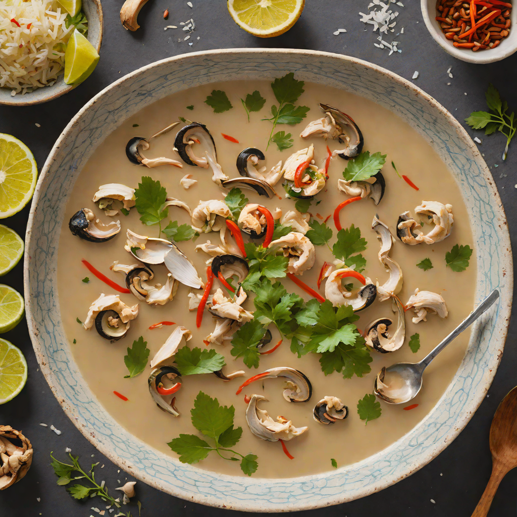 Coconut-Lemongrass Thai Chicken Soup with Mushrooms