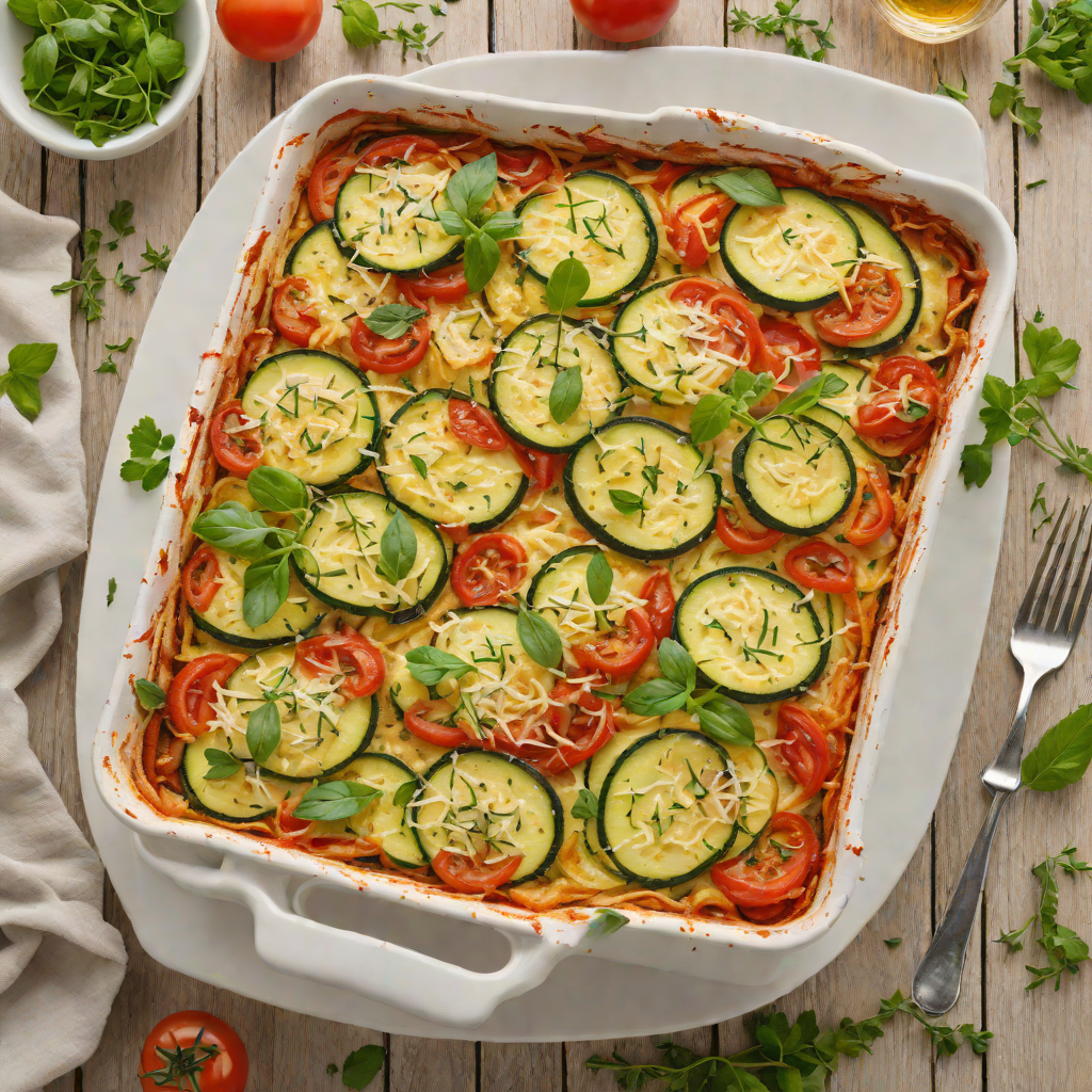 Tomato and Zucchini Gratin with Parmesan and Thyme