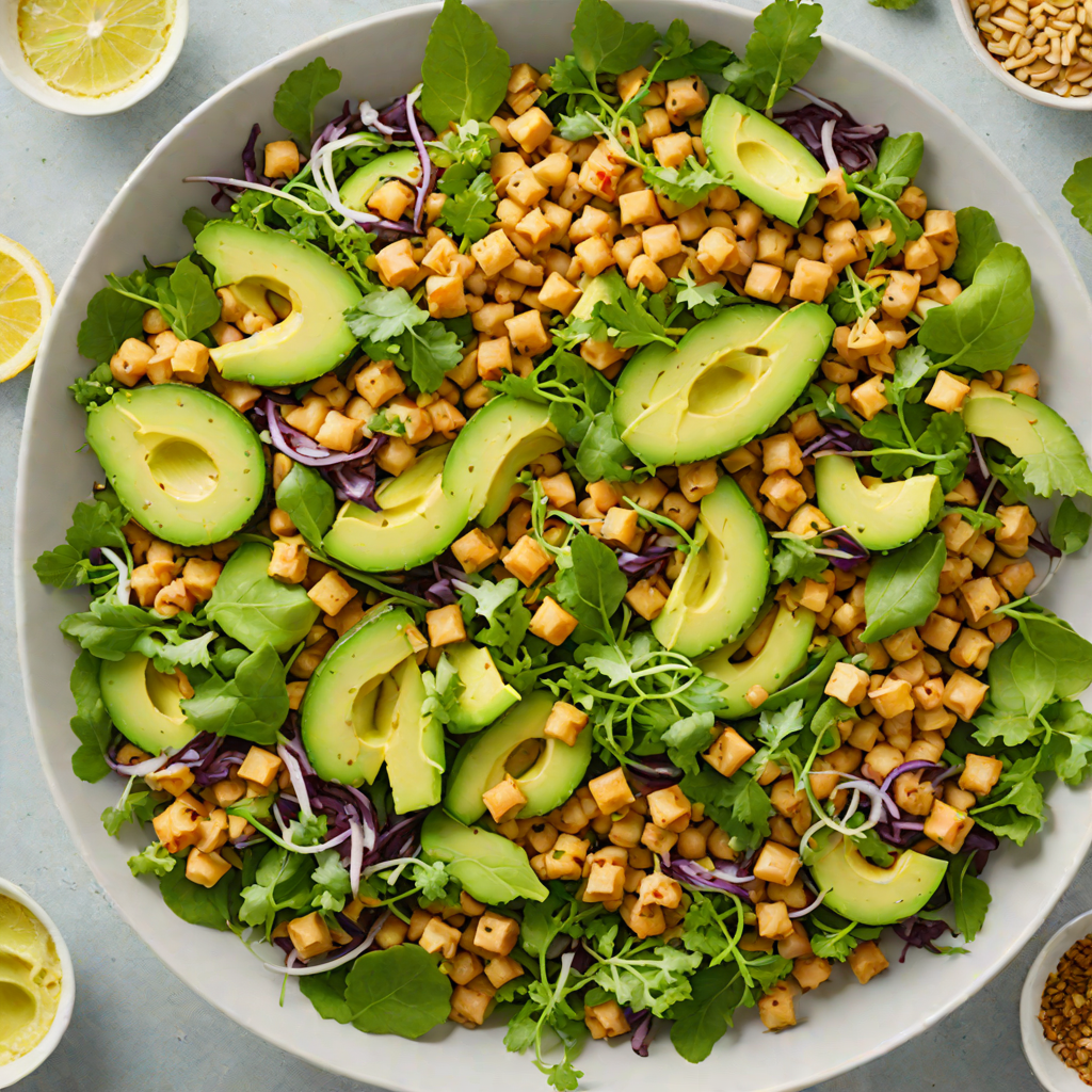 Crisped Chickpea and Avocado Salad with Citrus Dressing