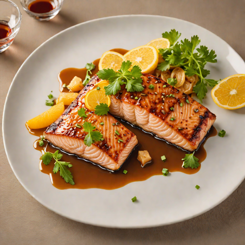 Citrus-Glazed Salmon with Ginger and Soy Reduction