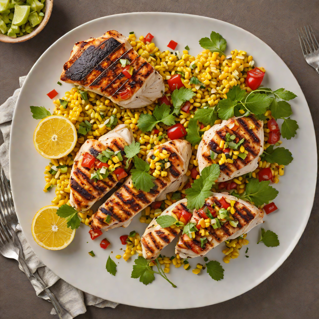 Grilled Citrus-Herb Chicken with Charred Corn Salsa