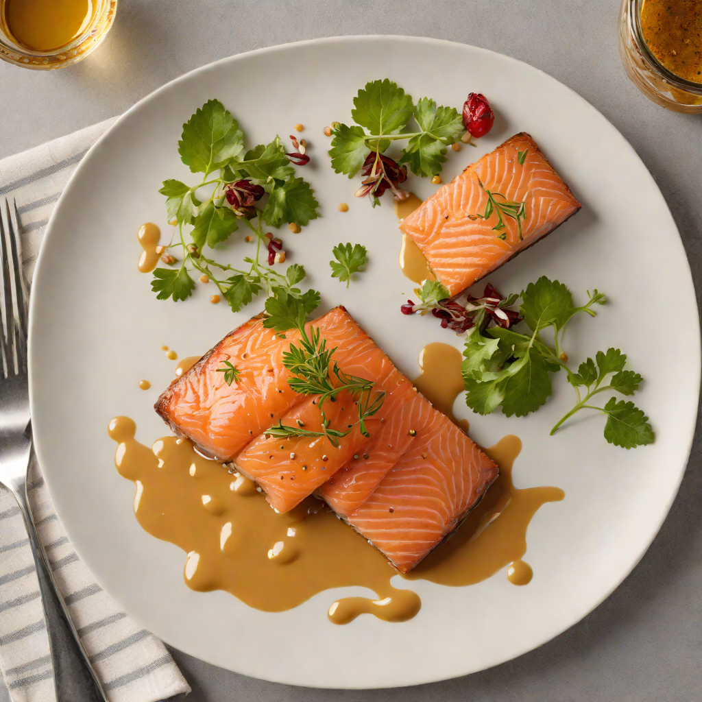 Applewood-Smoked Salmon with Maple Mustard Glaze