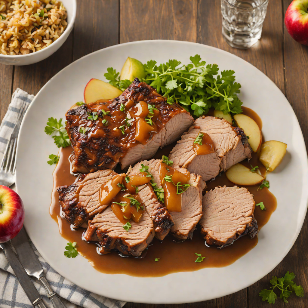 Cider-Braised Pork Shoulder with Michigan Apple Glaze