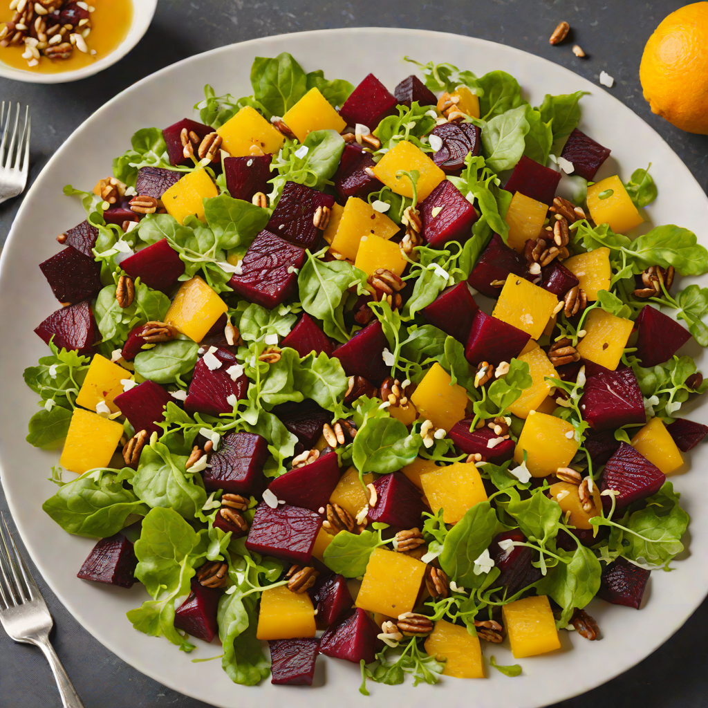 Underground Roasted Beet and Walnut Salad with Citrus Vinaigrette
