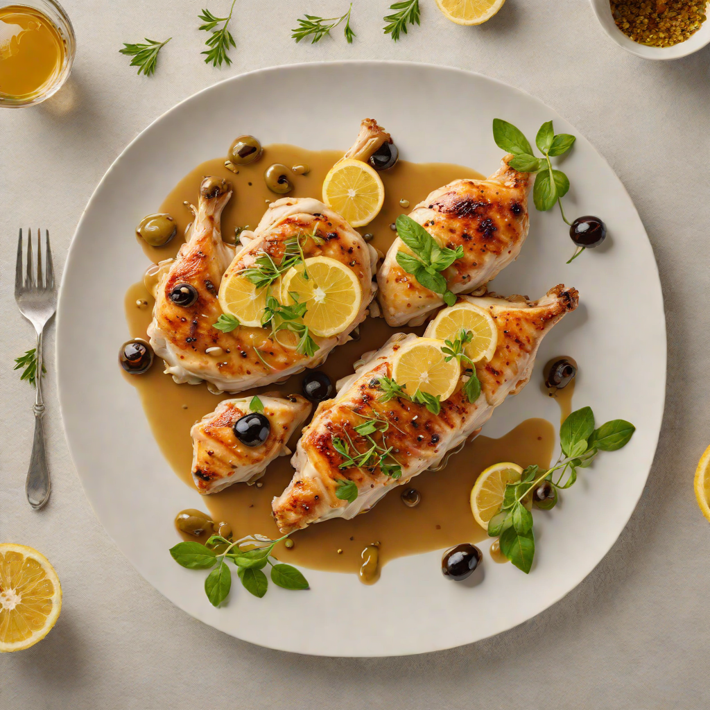 Pan-Seared Chicken with Preserved Lemon and Olive Sauce