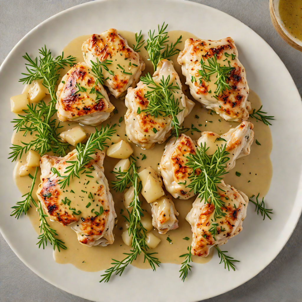 Sautéed Chicken with Fresh Thyme and Garlic Butter Sauce