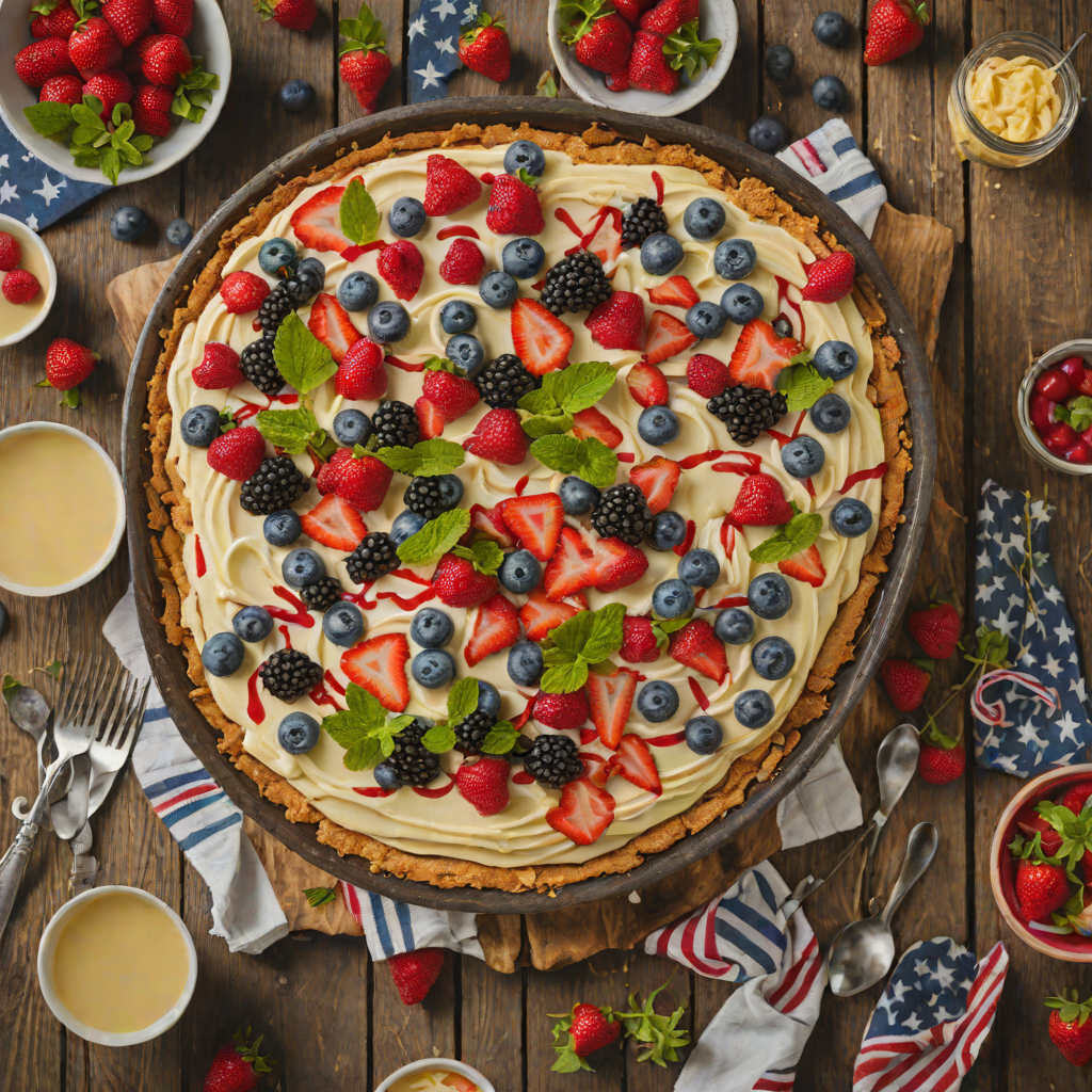 Star-Spangled Berry Trifle with Vanilla Custard