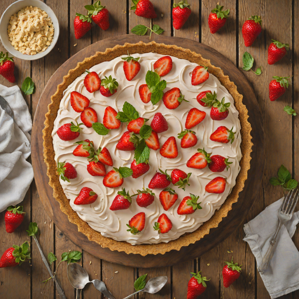 Quick No-Bake Strawberry Cream Pie with Graham Cracker Crust