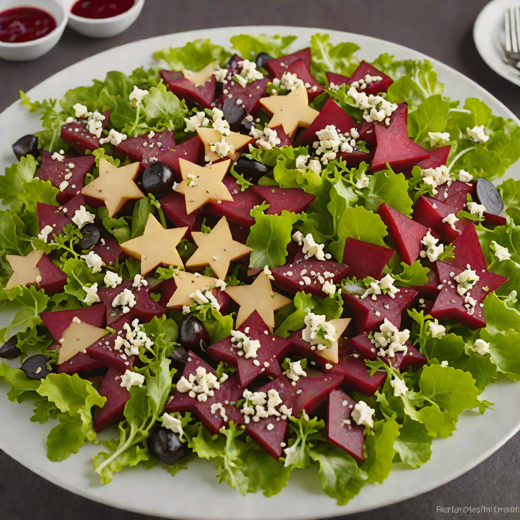 Layered Red Beet and Blue Cheese Salad