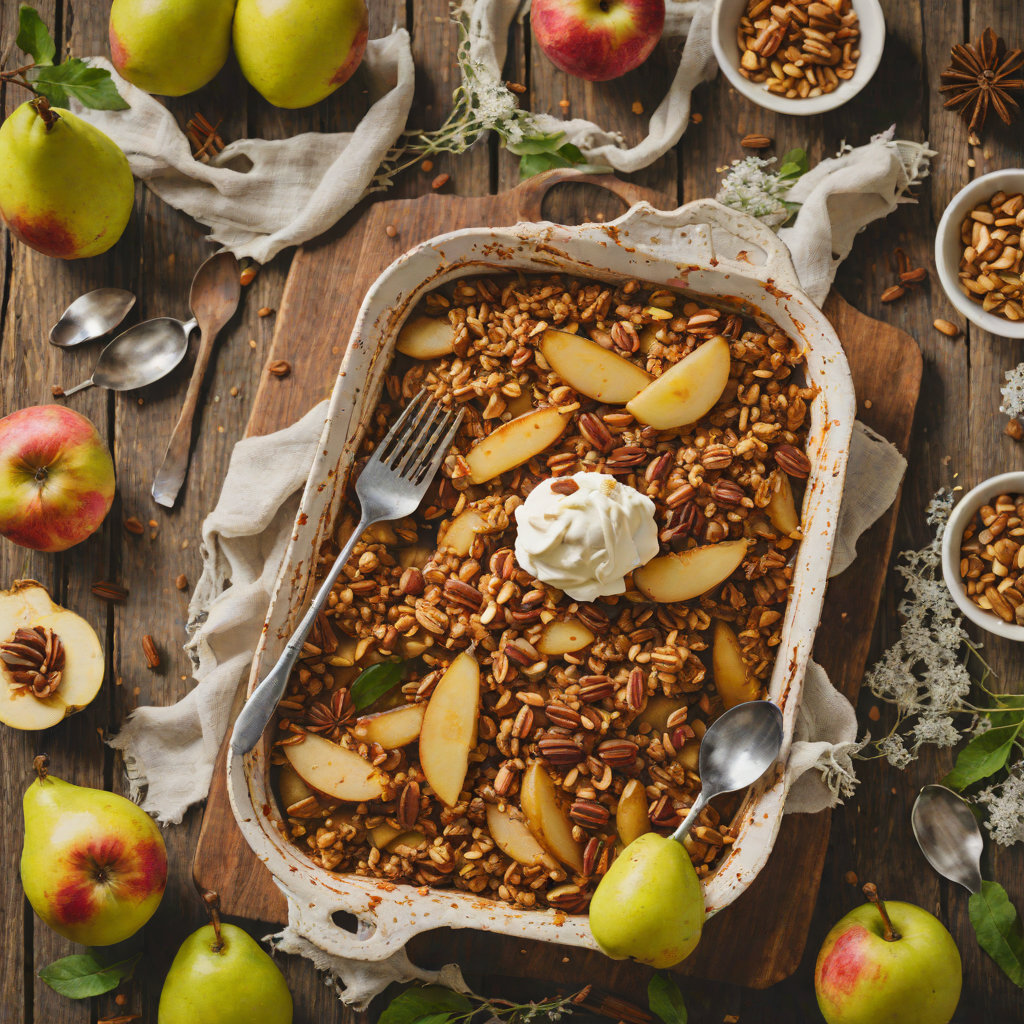 Baked Cinnamon-Spiced Pear Crisp