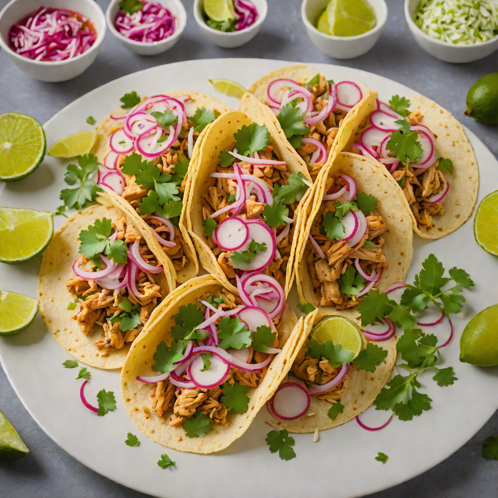 Cilantro-Lime Chicken Tacos with Pickled Red Onions