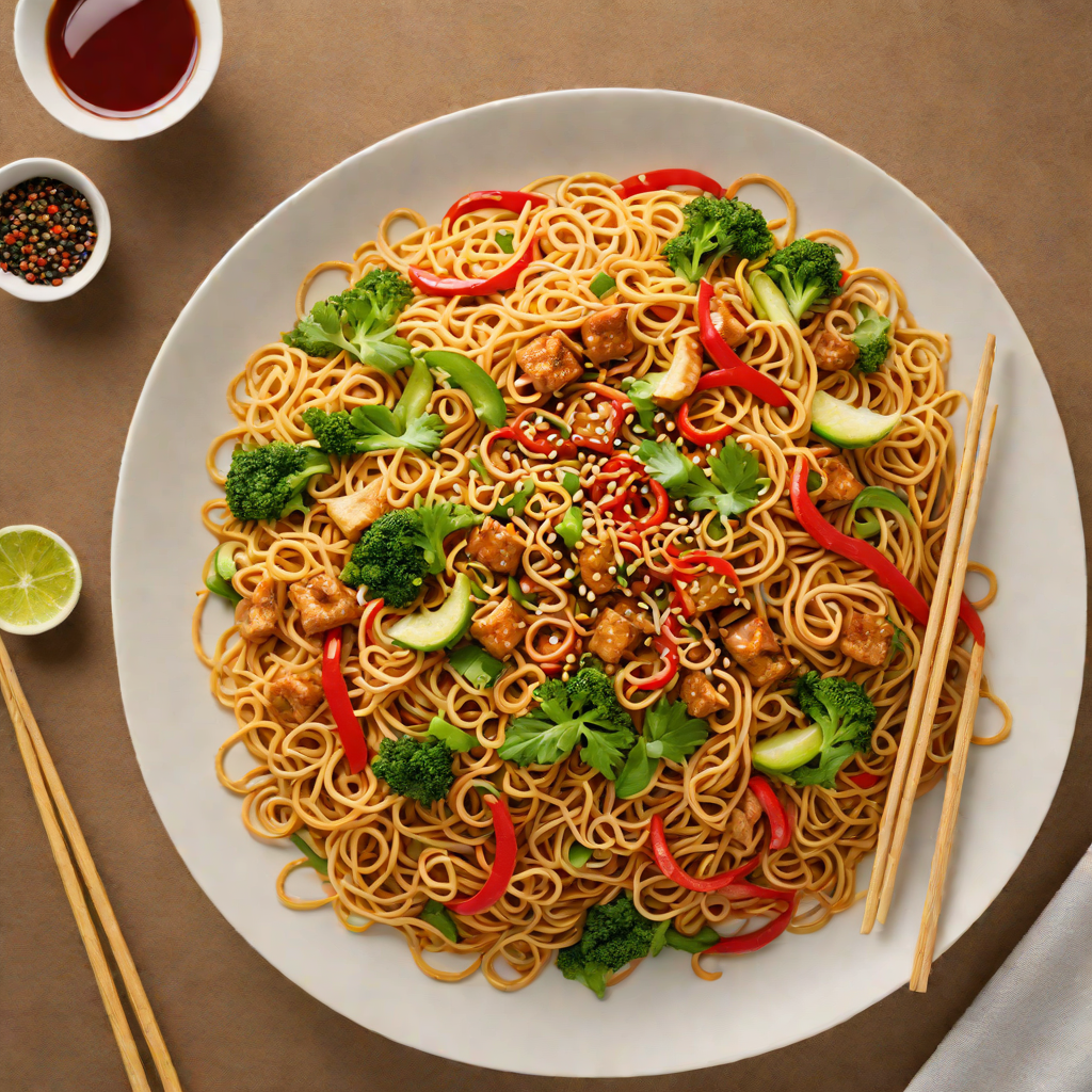 CrazyGames-Inspired Spicy Asian Fusion Noodle Stir Fry