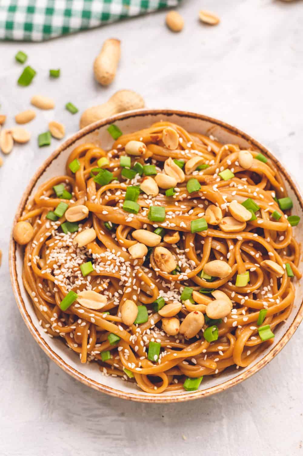 Census-Style Spiced Noodles with Popcorn Peanut Sauce