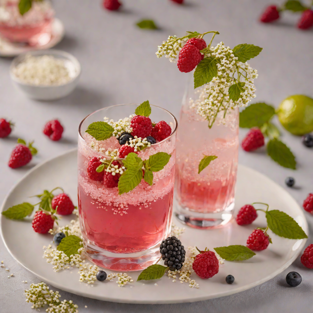 Shimmering Berry Fizz with Elderflower Sparkle