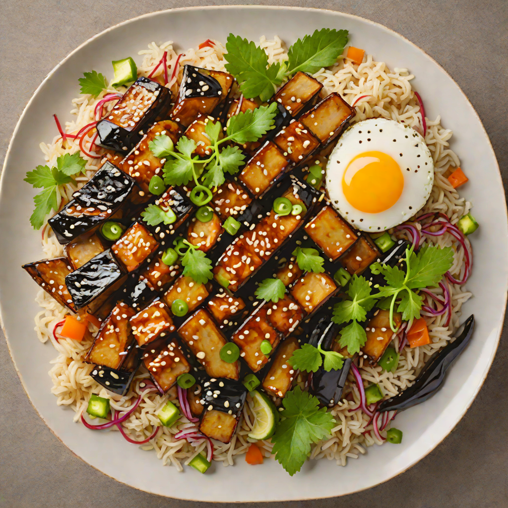 Soy-Miso Glazed Eggplant Donburi