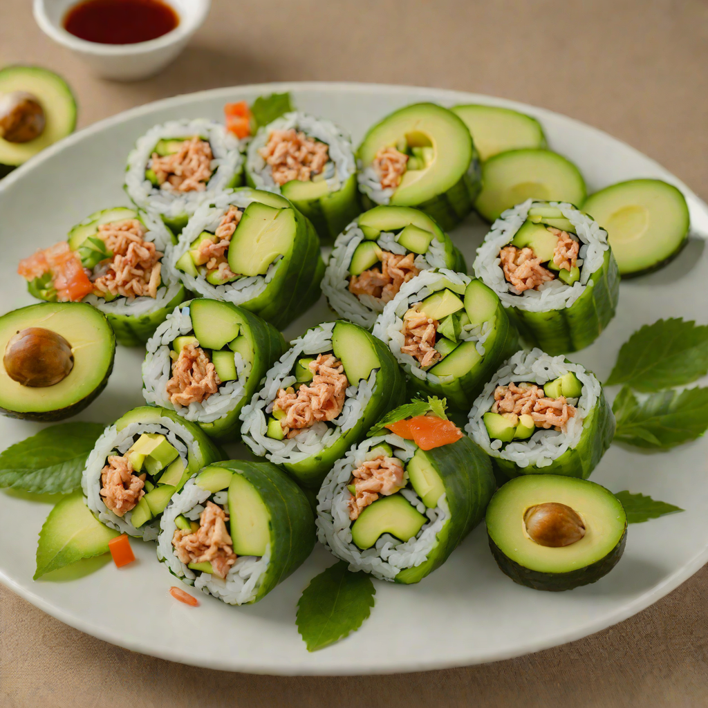 Suko-Inspired Spicy Tuna Sushi Rolls with Avocado and Cucumber