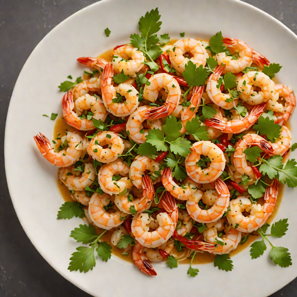 Sautéed Garlic Shrimp with Chili and Fresh Parsley