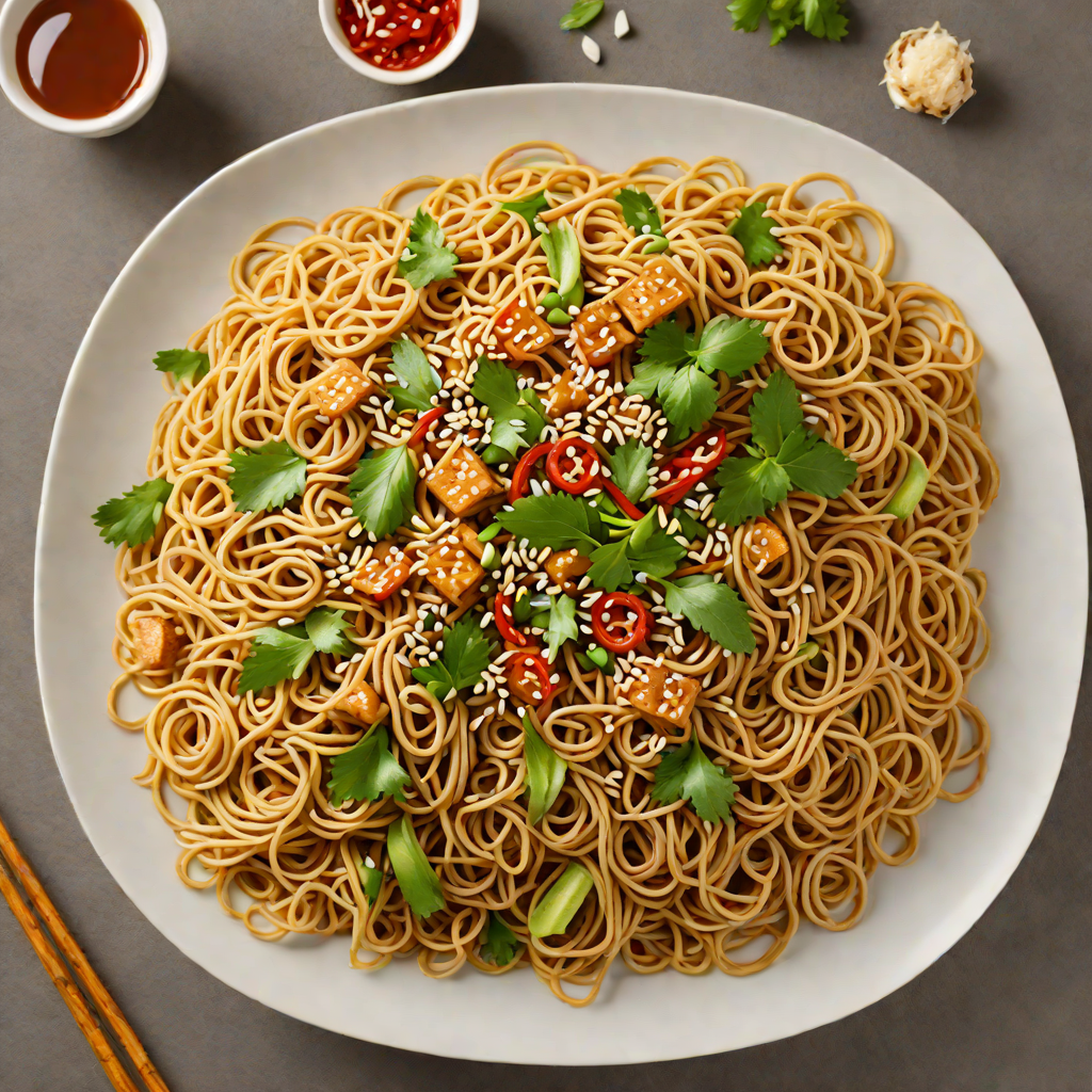 Spicy Stir-Fried Sesame Noodles with Garlic and Scallions