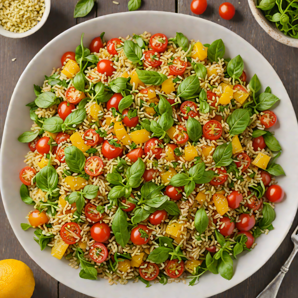 Citrus and Basil Quinoa Salad with Cherry Tomatoes