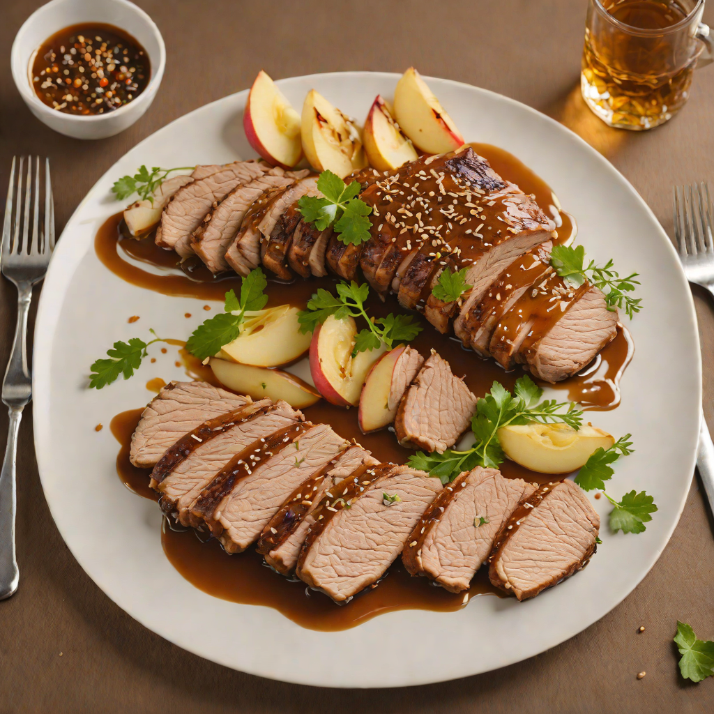 Roasted Multi-Spice Pork with Apple Cider Reduction