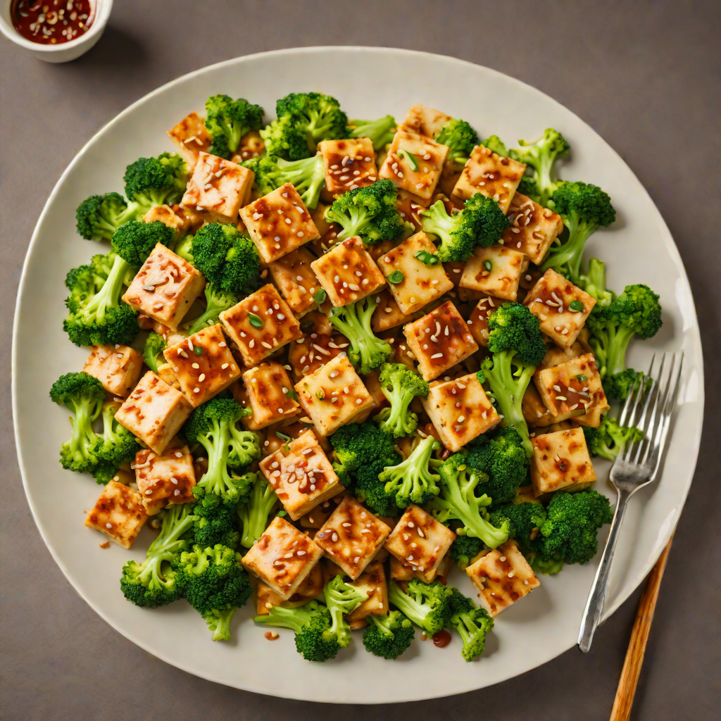 Spicy Garlic Stir-Fried Tofu with Broccoli