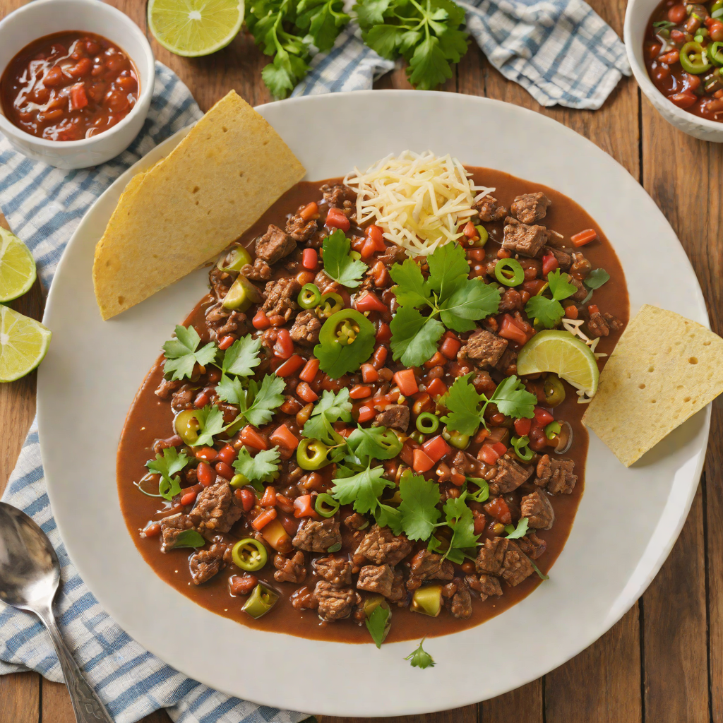 Spiced Texas-Style Beef Chili with Roasted Poblano Peppers