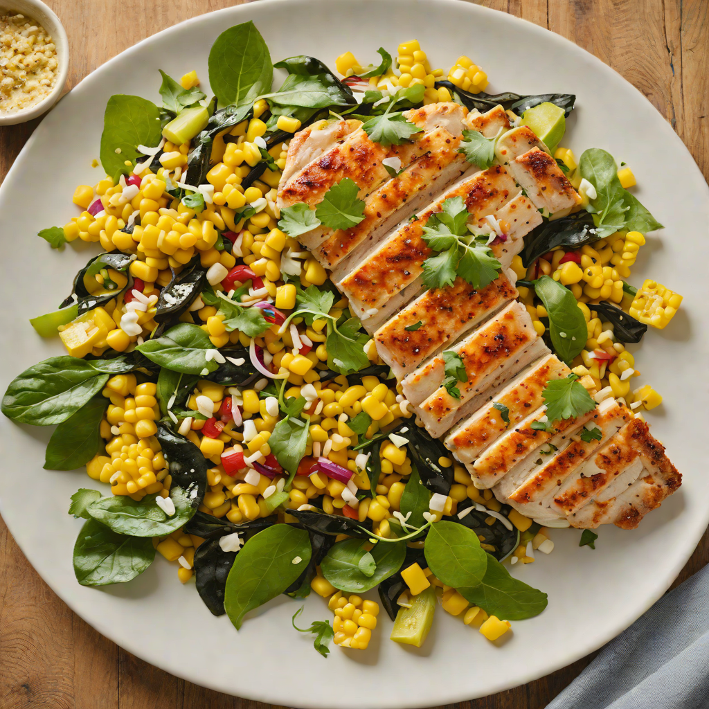 Pan-Seared Chicken with Roasted Poblano and Corn Salad