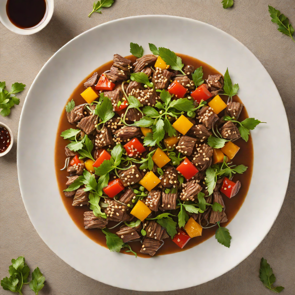 Spiced Kangaroo Stir-Fry with Bush Tomato and Kakadu Plum Sauce