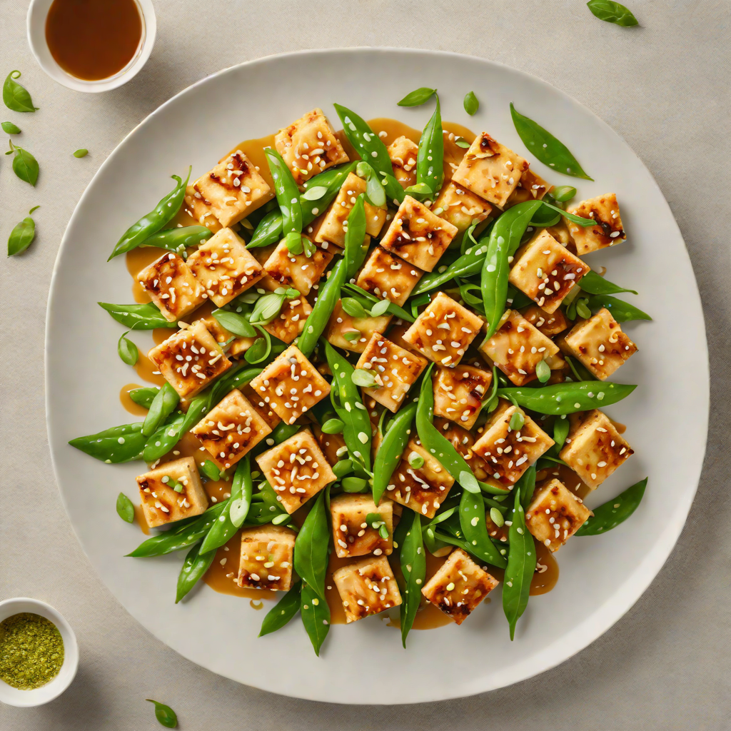 Stir-Fried Tofu with Ginger-Lime Sauce and Snow Peas