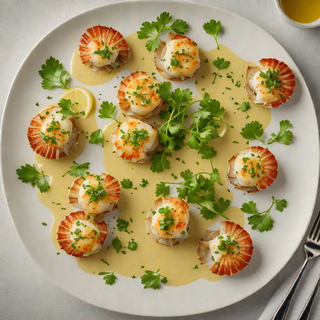 Baked Falkland Island Scallops with Garlic-Parsley Butter