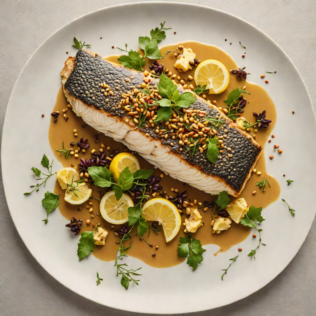 Slow-Roasted Barramundi with Lemon Myrtle and Roasted Wattleseed Sauce