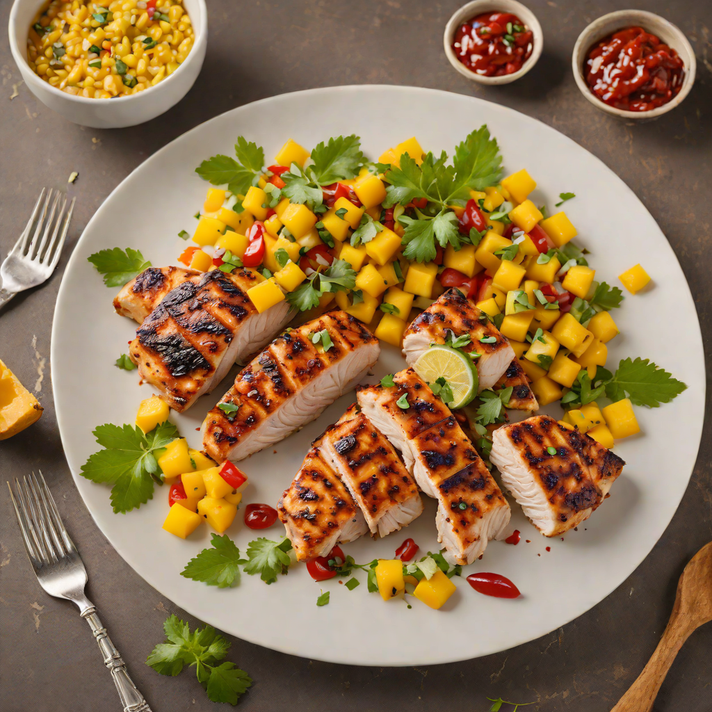 Charred Chili-Lime Grilled Chicken with Mango Salsa