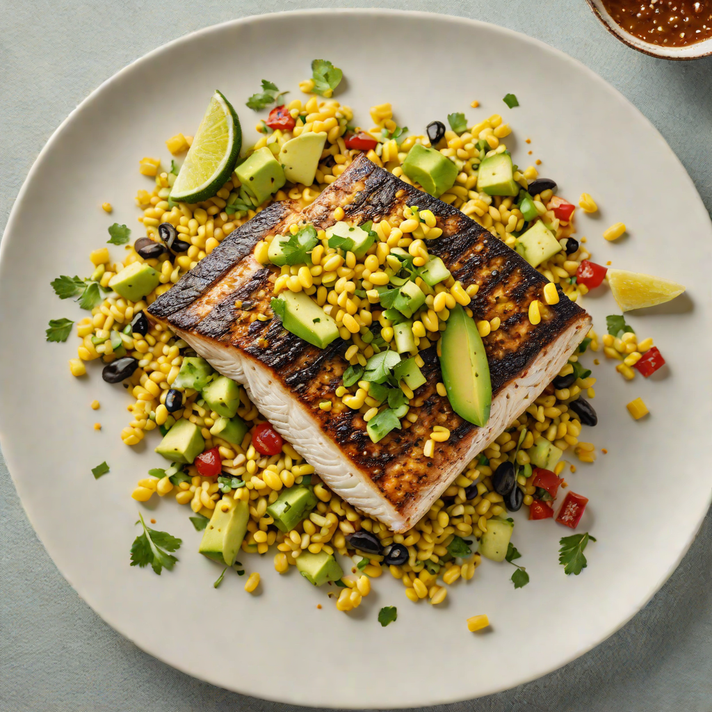 Pan-Seared Sea Bass with Charred Corn and Avocado Relish