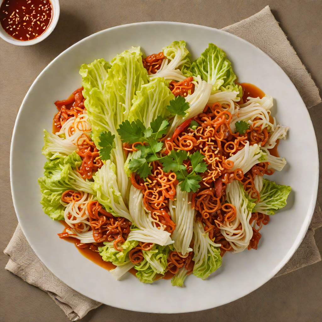 Fermented Korean Kimchi with Napa Cabbage