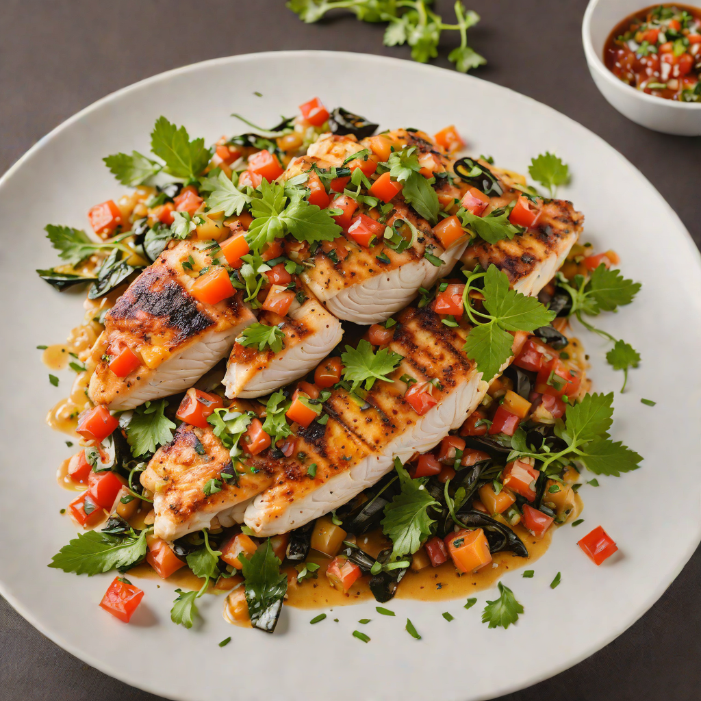Pan-Seared Chicken with Roasted Poblano and Tomato Salsa