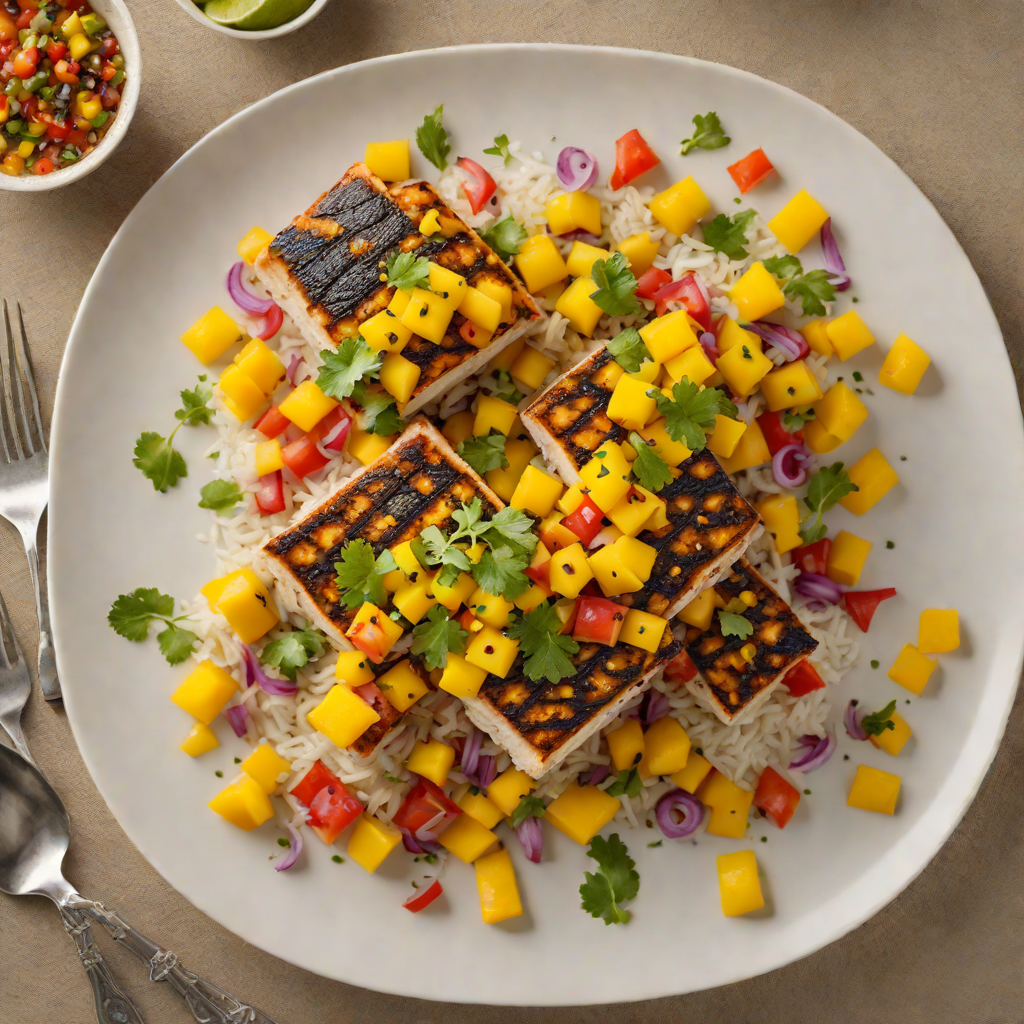 Charcoal-Grilled Mahi Mahi with Mango Salsa