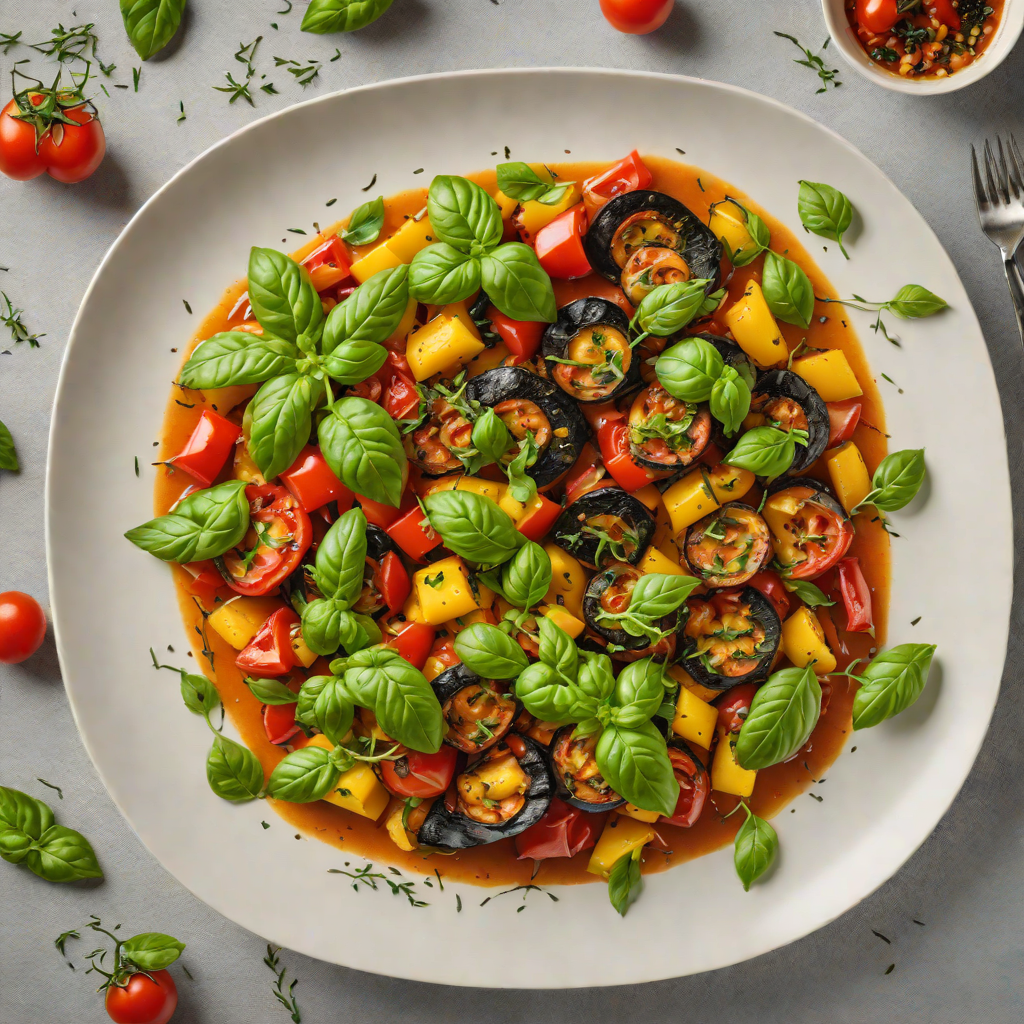Ratatouille Baked with Fresh Basil and Thyme