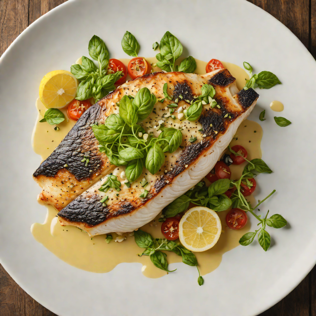Pan-Seared Sea Bass with Lemon Basil Vinaigrette