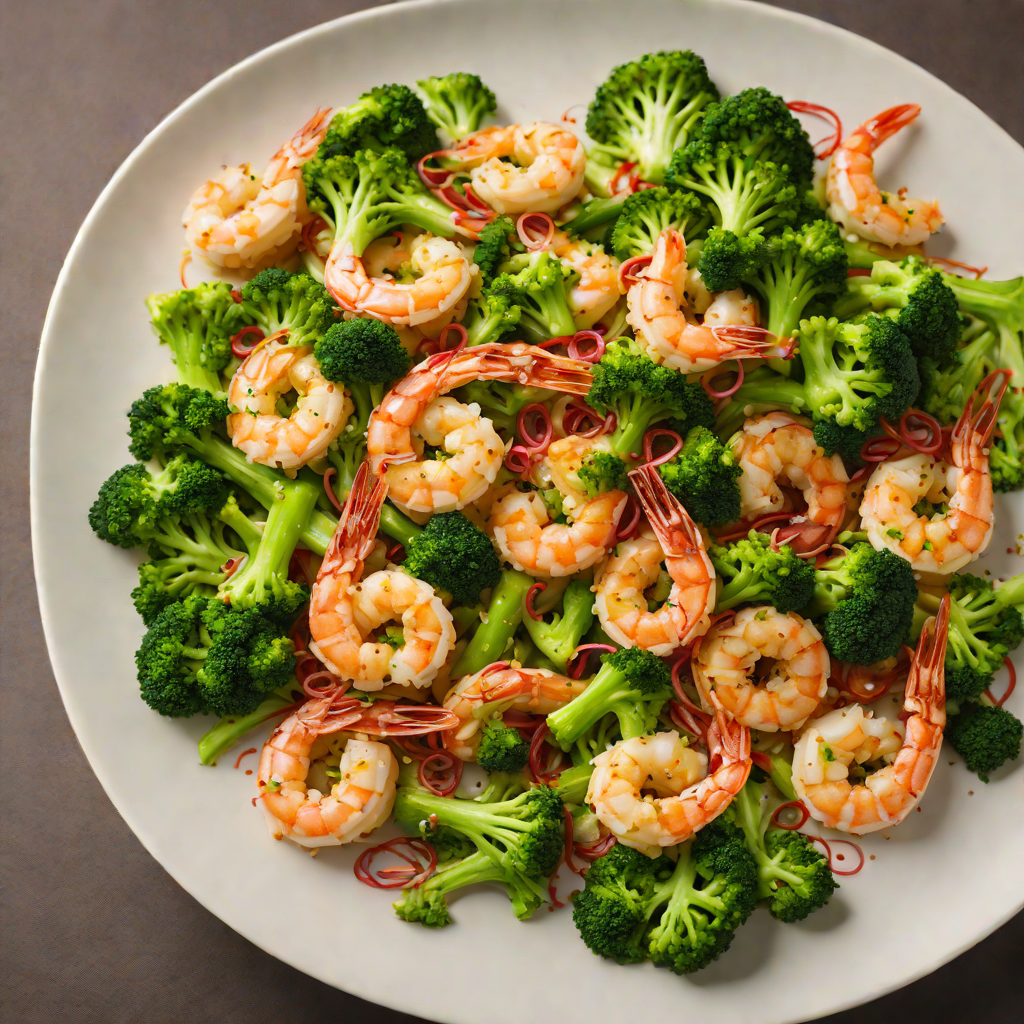 Stir-Fried Shrimp with Spicy Garlic and Broccoli