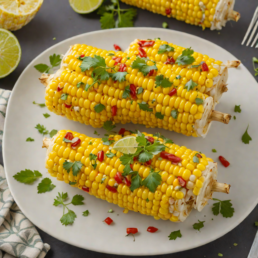 Oven-Roasted Herb Butter Corn on the Cob with Chili Lime Seasoning