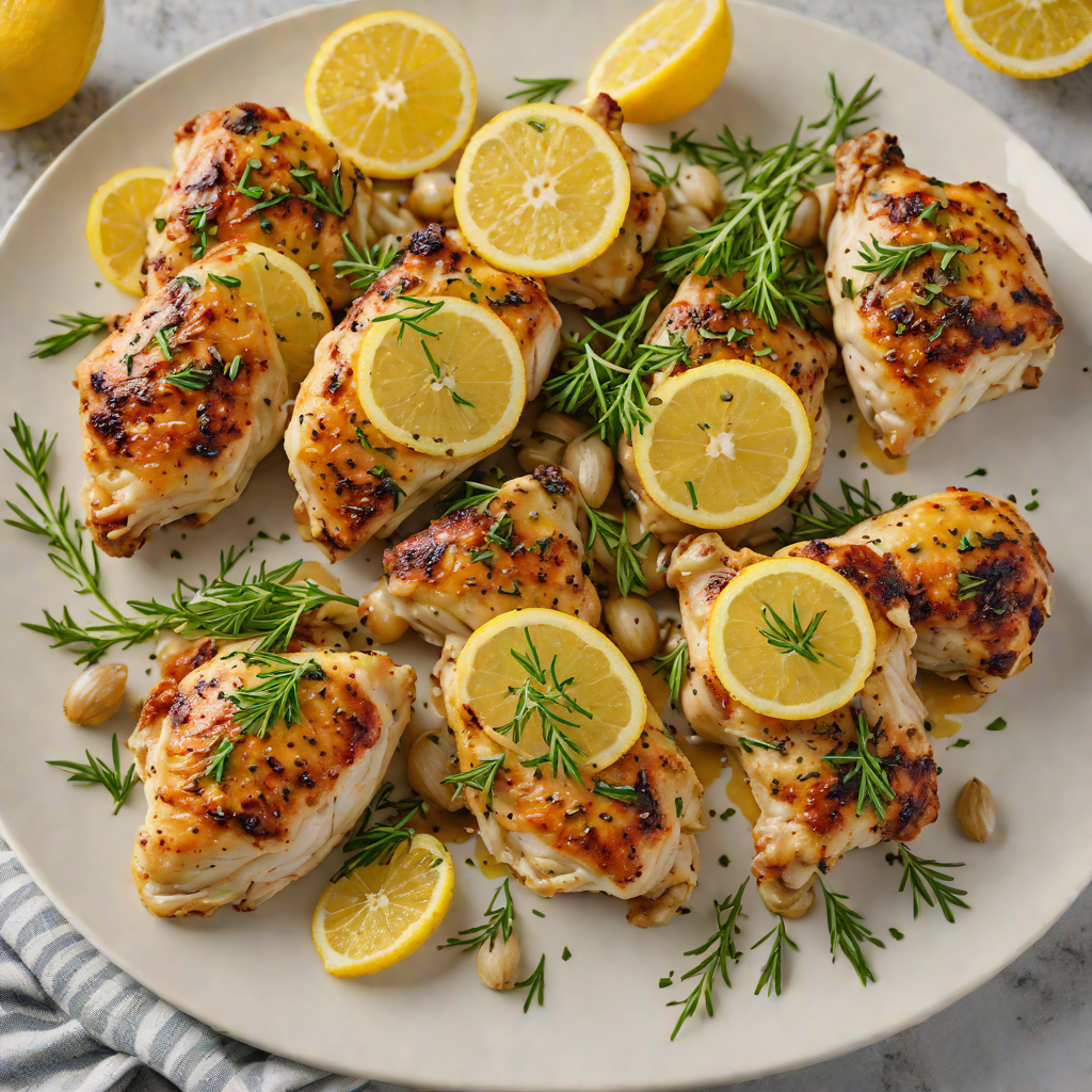Sautéed Lemon-Garlic Chicken Thighs with Fresh Thyme