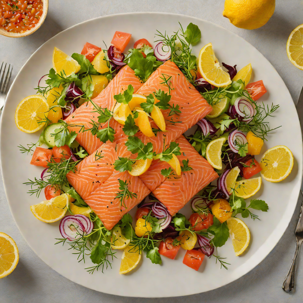 Regional Mesquite-Smoked Salmon with Citrus Herb Salad