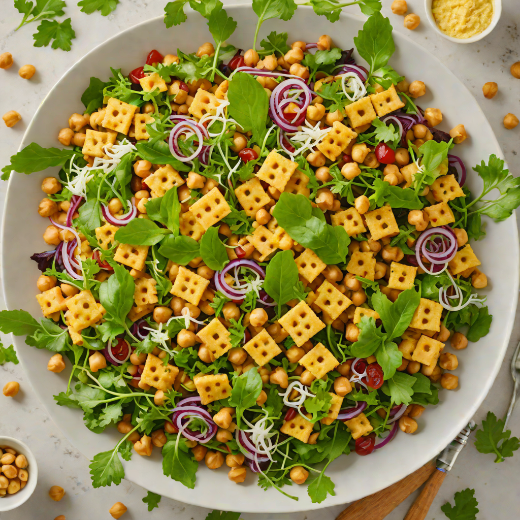 Layered Logic Salad with Crunchy Chickpea Puzzles