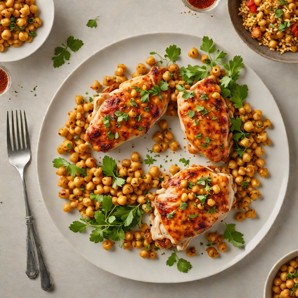 Web Explorer’s Sheet Pan Harissa Chicken with Chickpeas