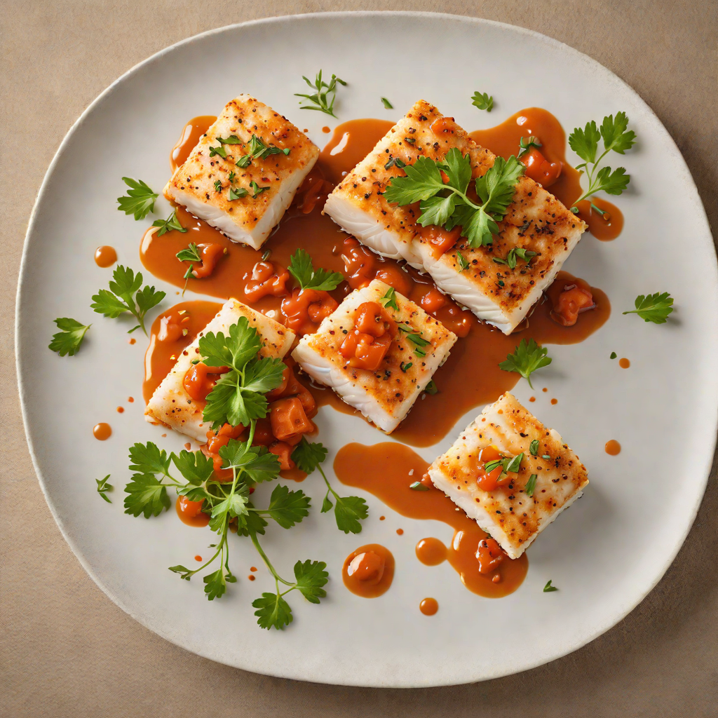 Pan-Fried Cod with Romesco Sauce