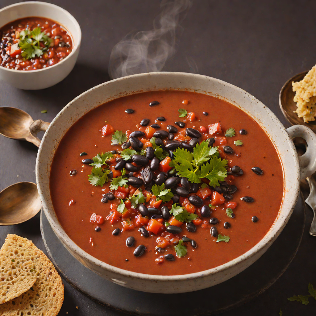 Smoky Tomato and Chipotle Soup with Black Beans