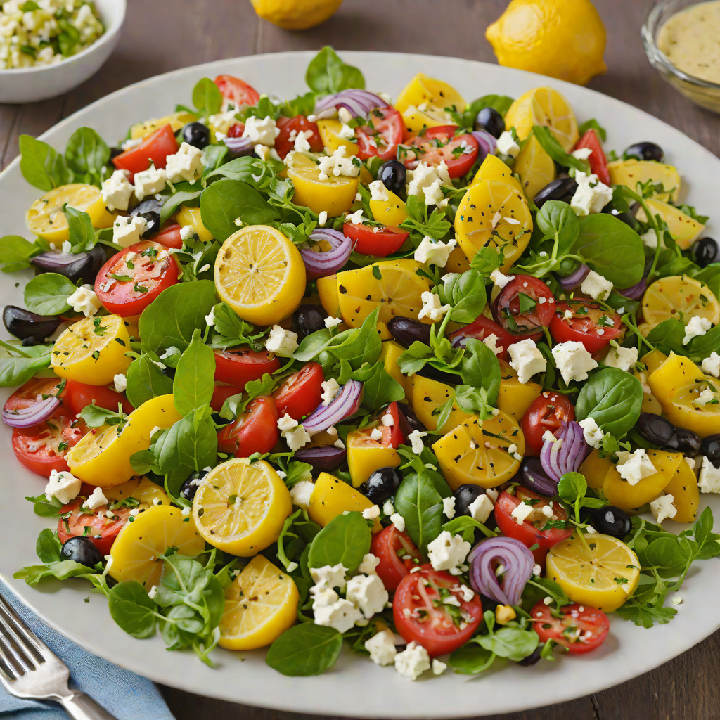 Lemon-Oregano Grilled Vegetable Salad with Feta